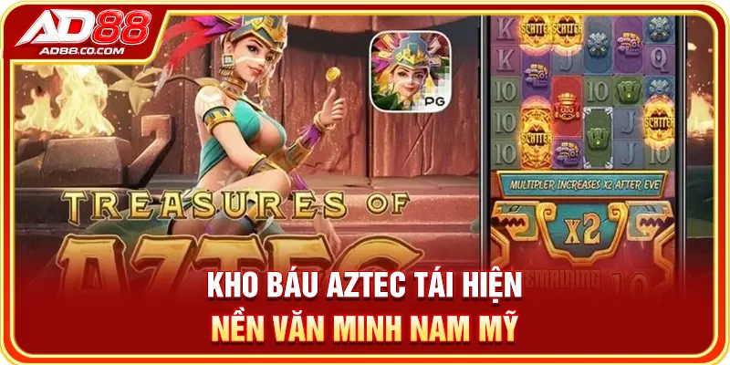 Giao diện chủ đề ngôi đền cổ của Kho Báu Aztec