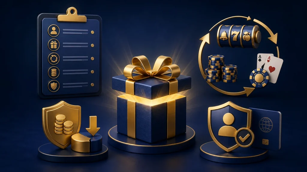 Minh họa điều kiện bonus casino không cần nạp