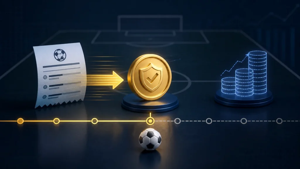 Minh họa cash out đóng vé trước khi trận đấu kết thúc
