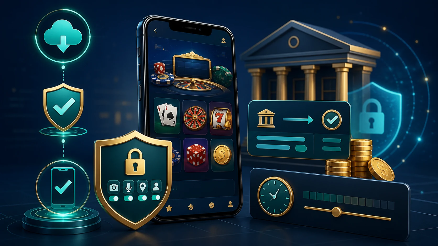 Minh họa kiểm tra bảo mật app casino tiền thật