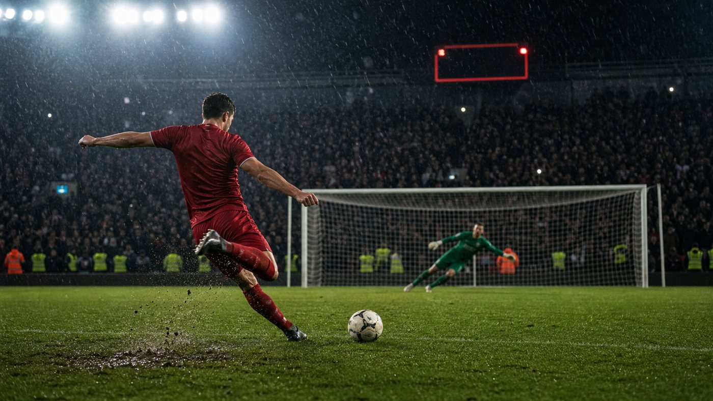 Cầu thủ áo đỏ thực hiện phạt đền muộn trong trận Newcastle 2-2 Liverpool