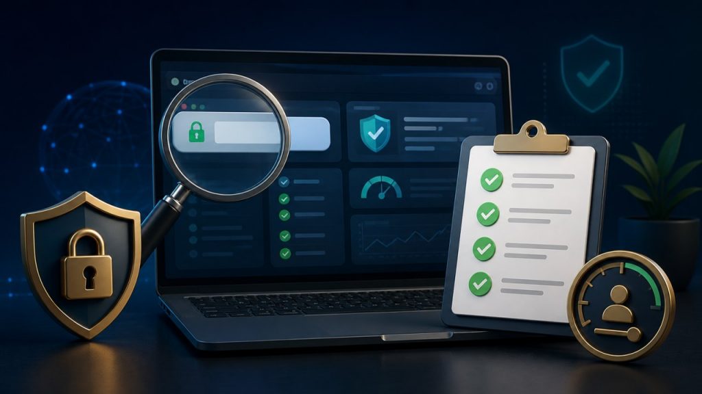 Nhà Cái Uy Tín 1 Minh họa kiểm tra nhà cái uy tín bằng tên miền, bảo mật và checklist