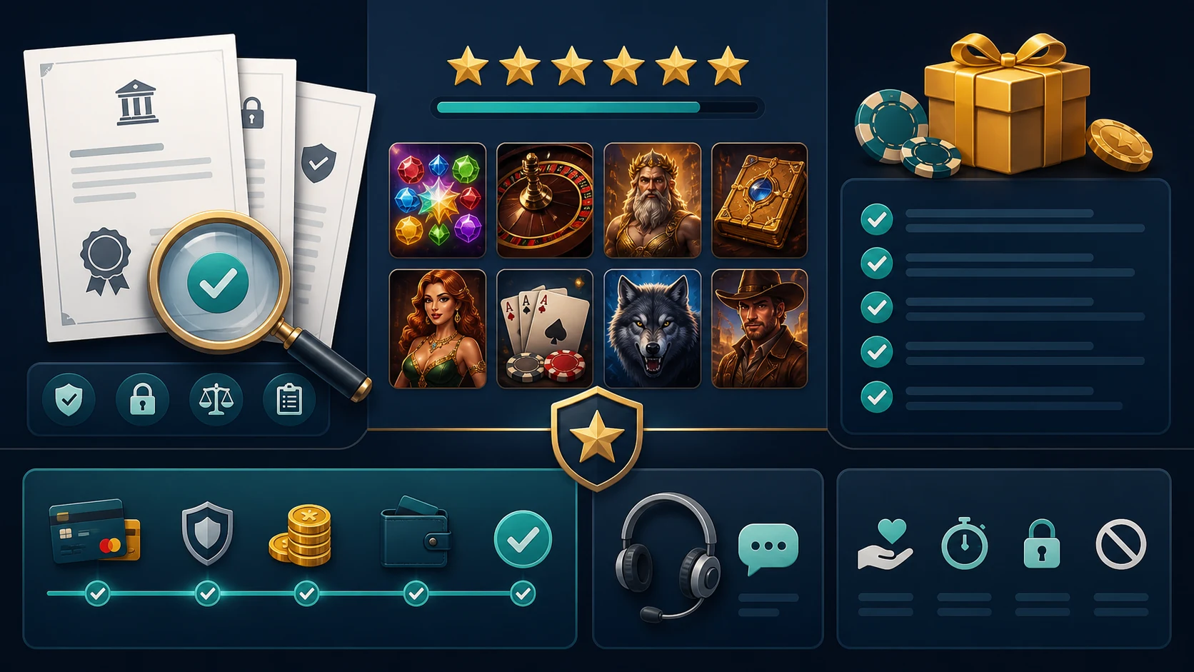 Minh họa khung đánh giá Wunderino Casino