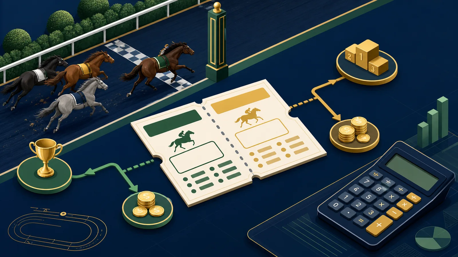 Each-Way Bet Là Gì? Cách Tính Phần Win Và Place 2 Minh họa hai phần win và place của một each-way bet