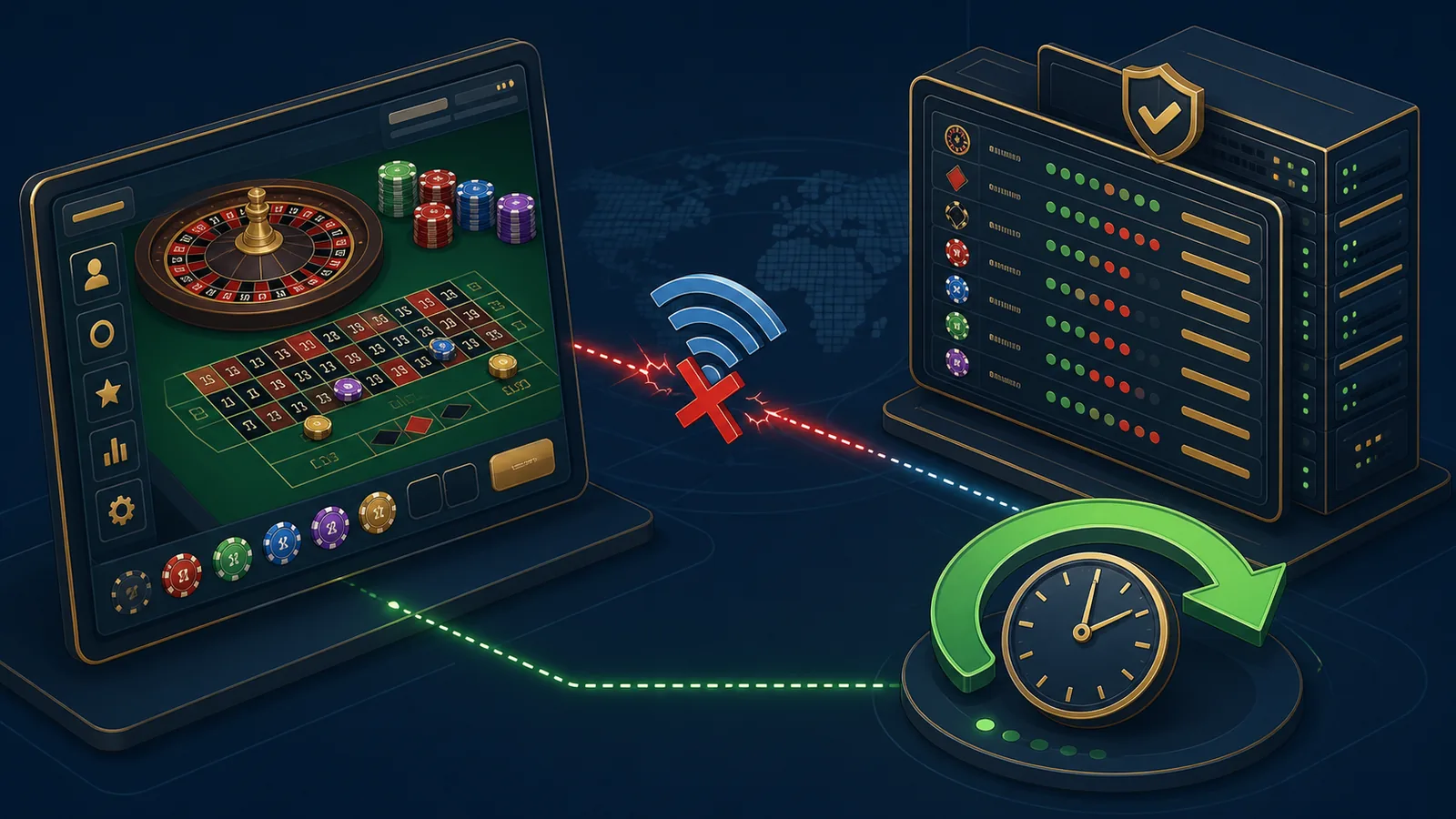 mất kết nối casino online: Minh họa ván casino được đối chiếu sau khi mất kết nối