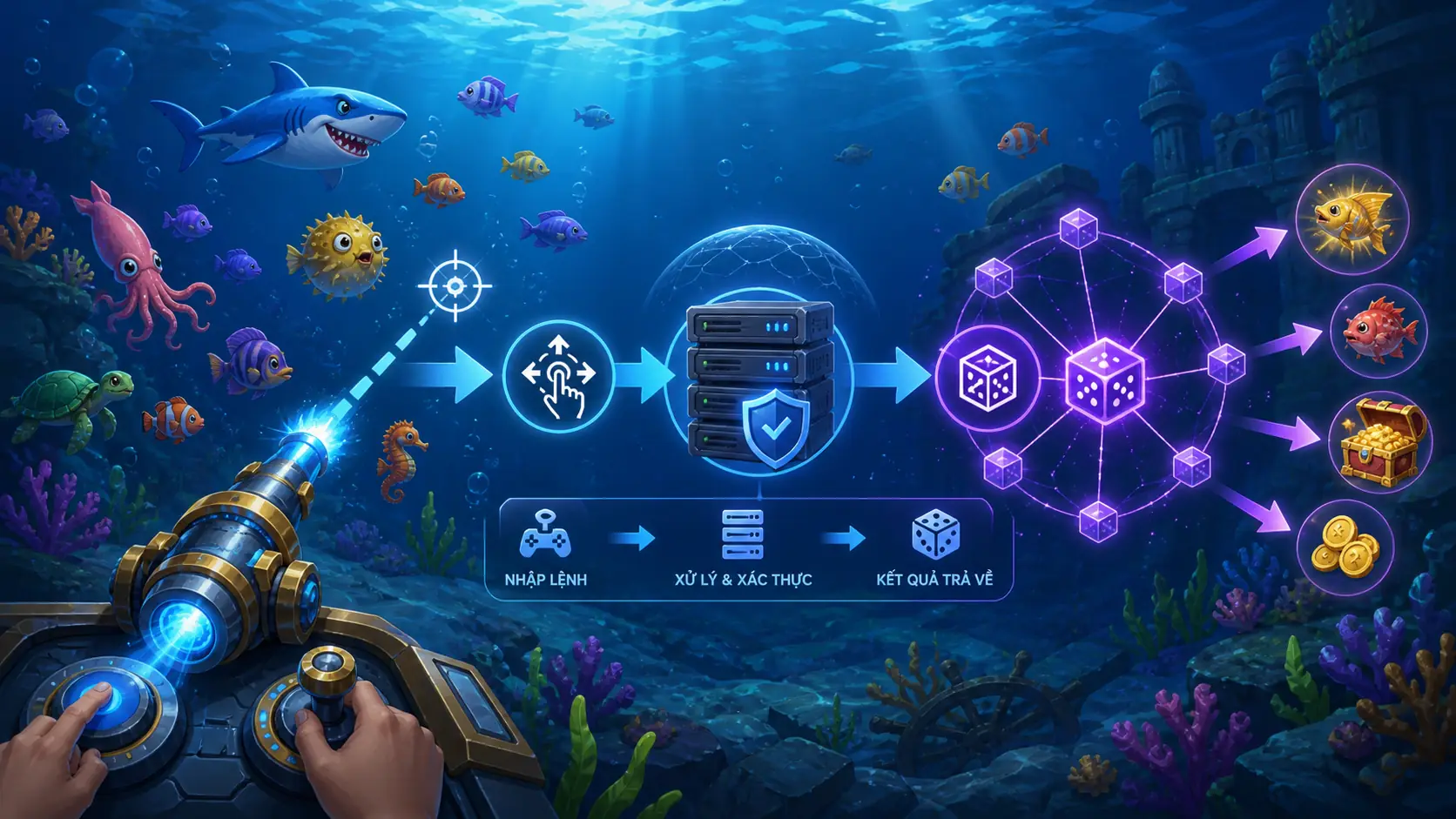 Minh họa mối quan hệ giữa RNG và kỹ năng trong bắn cá